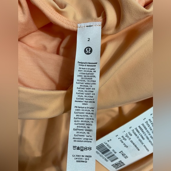 NEW Lululemon Align Dress Peach Bellini Built in Shorts Butterly Soft Size 2 - Picture 11 of 11